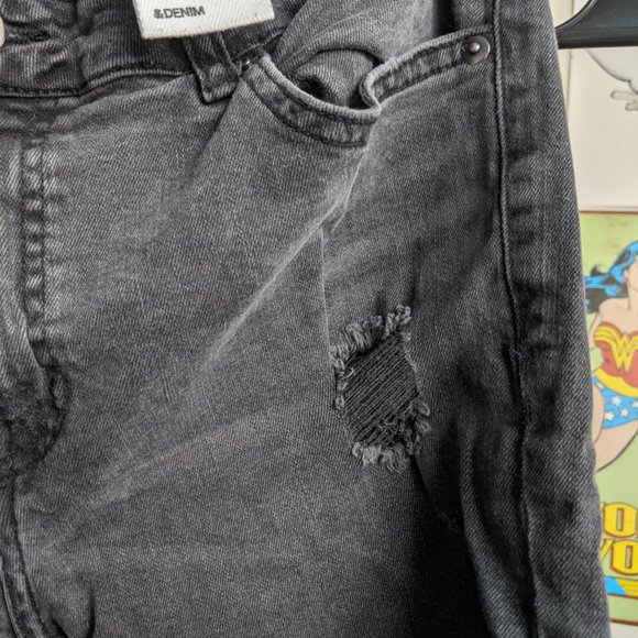 H&M Divided Grey/Gray Girlfriend Jeans sz 6 - Picture 2 of 10